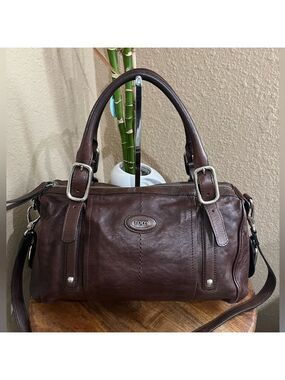 TOD’S BROWN LEATHER G LINE SATCHEL BAG